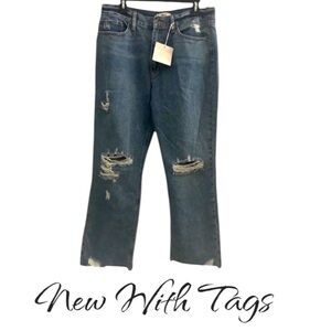 ••NWT Women's JBD Jeans Size 31 Distressed Raw Hem Style #DP522N Medium Wash